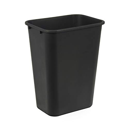 Amazon Commercial 10 Gallon Commercial Office Wastebasket, (Black) - Kidsy