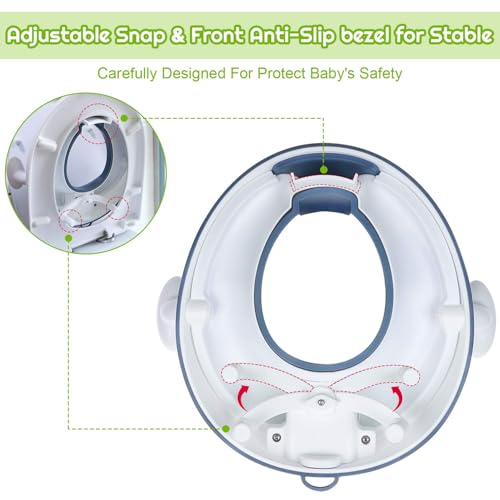 ANGELBLISS Baby Potty Training Toilet Seat with Handles (Blue) - Kidsy