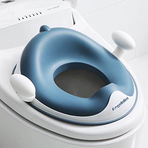 ANGELBLISS Baby Potty Training Toilet Seat with Handles (Blue) - Kidsy