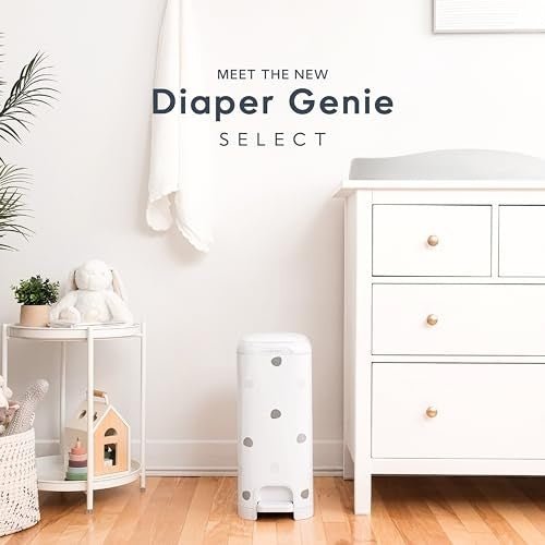 Angelcare Diaper Genie Select Pail + Starter Refill (Polka Dot) - Kidsy