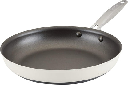 Anolon Achieve Hard Anodized Nonstick 12 - Inch Frying Pan (Cream) - Kidsy