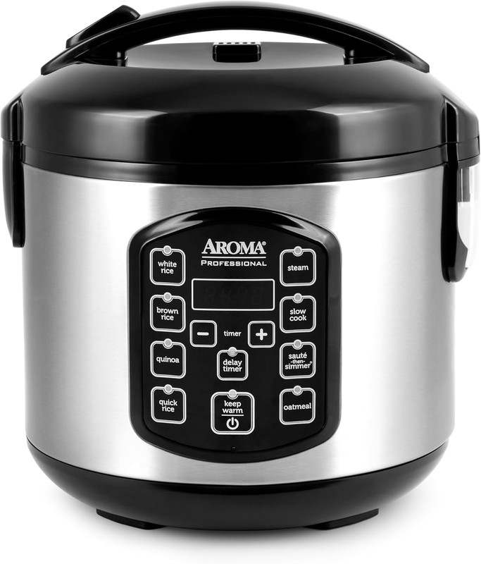 AROMA Professional Rice Cooker ARC - 954SBD, 4 - Cup (Stainless Steel) - Kidsy