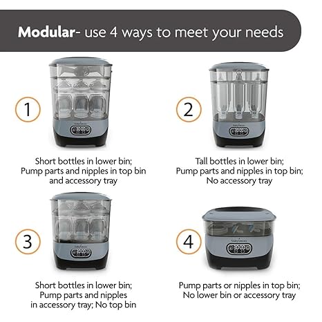 Baby Brezza Advanced Bottle Sterilizer and Dryer (Slate) - Kidsy