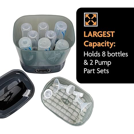 Baby Brezza Advanced Bottle Sterilizer and Dryer (Slate) - Kidsy