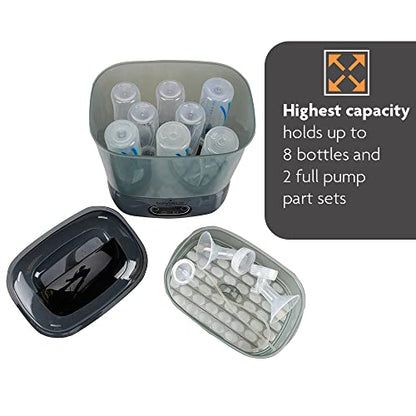 Baby Brezza Baby Bottle Sterilizer + Dryer Advanced (Charcoal) - Kidsy