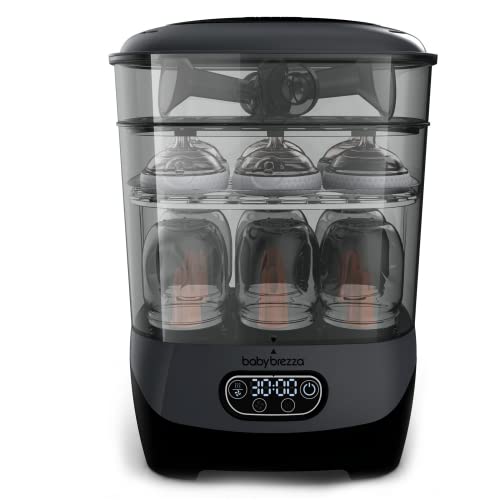 Baby Brezza Baby Bottle Sterilizer + Dryer Advanced (Charcoal) - Kidsy