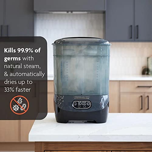 Baby Brezza Baby Bottle Sterilizer + Dryer Advanced (Charcoal) - Kidsy