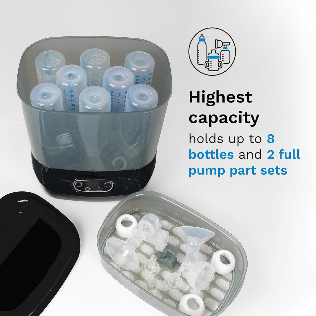 Baby Brezza Bottle Sterilizer and Dryer Advanced (Black) - Kidsy