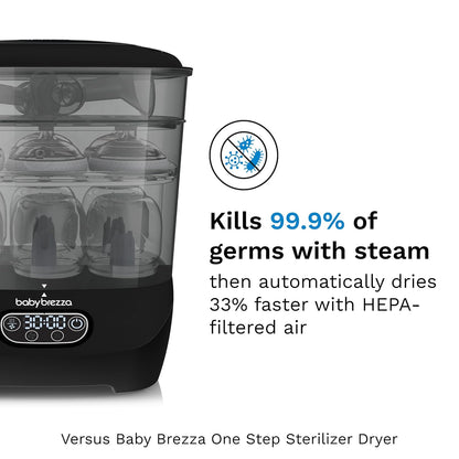 Baby Brezza Bottle Sterilizer and Dryer Advanced (Black) - Kidsy