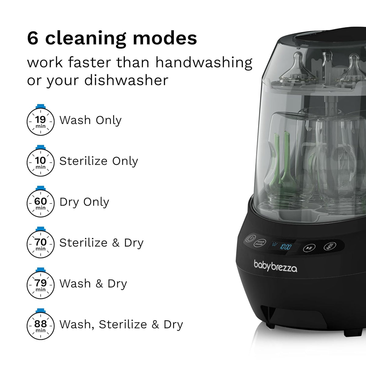 Baby Brezza Bottle Washer Pro (Black) - Kidsy