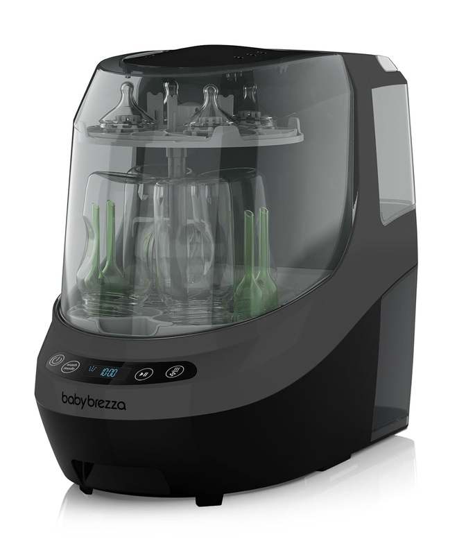 New Baby Brezza Bottle Washer Pro - Washer, Sterilizer + Dryer (Charcoal)