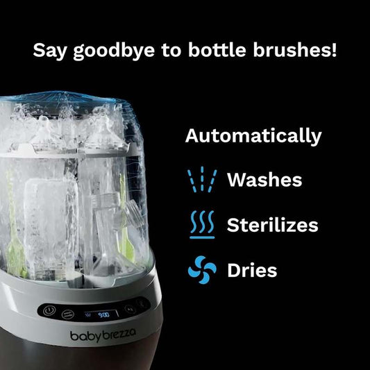 Baby Brezza Bottle Washer Pro - Washer, Sterilizer + Dryer (Charcoal) - Kidsy
