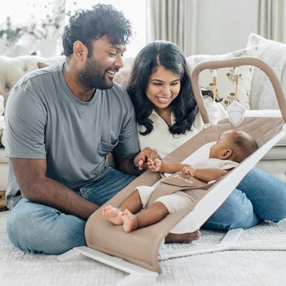 Baby Delight Alpine Deluxe Portable Baby Bouncer (Organic Mocha) - Kidsy