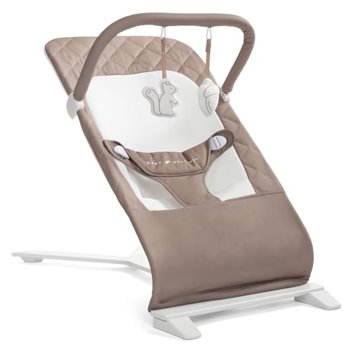 Baby Delight Alpine Deluxe Portable Baby Bouncer (Organic Mocha) - Kidsy