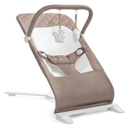 Baby Delight Alpine Deluxe Portable Baby Bouncer (Organic Mocha) - Kidsy