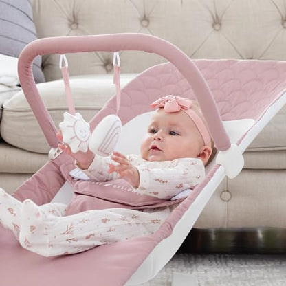 Baby Delight Alpine Deluxe Portable Baby Bouncer (Organic Rose) - Kidsy