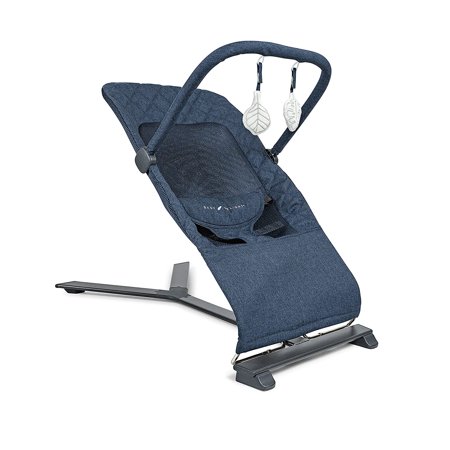 Baby Delight Alpine Deluxe Portable Bouncer Infant 0 – 6 Months (Quilted Indigo) - Kidsy