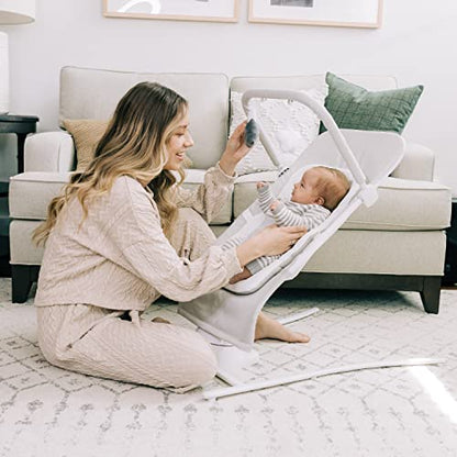 Baby Delight Alpine Wave Deluxe Portable Bouncer (Driftwood Grey) - Kidsy