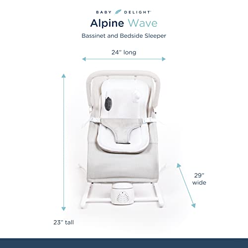 Baby Delight Alpine Wave Deluxe Portable Bouncer (Driftwood Grey) - Kidsy