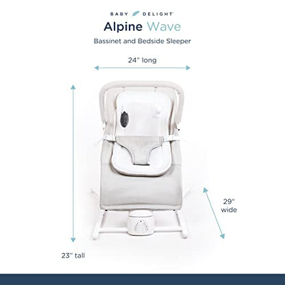 Baby Delight Alpine Wave Deluxe Portable Bouncer (Driftwood Grey) - Kidsy