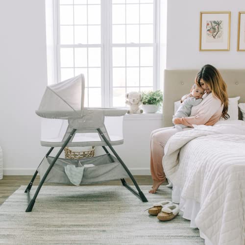 Baby Delight Beside Me Doze Deluxe Bassinet (Pebble Grey) - Kidsy