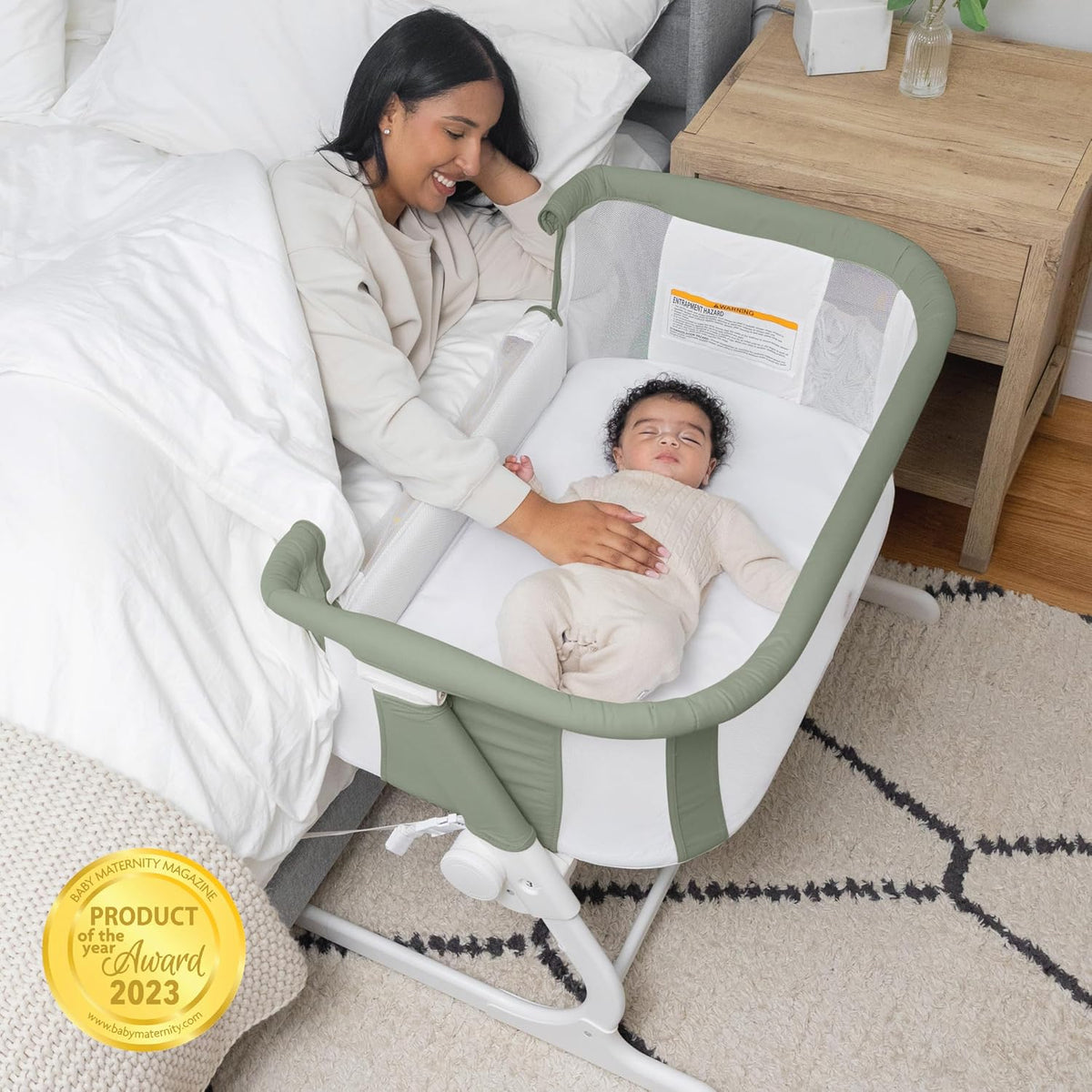Baby Delight Beside Me Dreamer Bassinet & Bedside Sleeper (Organic Sage) - Kidsy