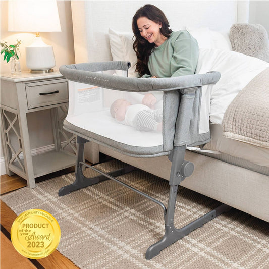 Baby Delight Beside Me Dreamer Bassinet & Bedside Sleeper (Soft Heathered Gray) - Kidsy