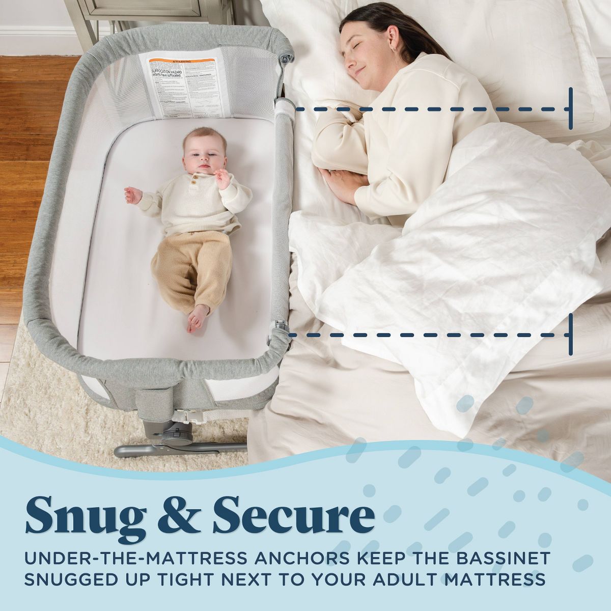 Baby Delight Beside Me Dreamer Bassinet & Bedside Sleeper (Soft Heathered Gray) - Kidsy