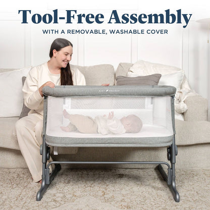 Baby Delight Beside Me Dreamer Bassinet & Bedside Sleeper (Soft Heathered Gray) - Kidsy