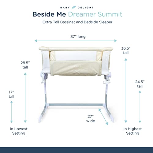 Baby Delight Beside Me Dreamer Bassinet (Flax) - Kidsy
