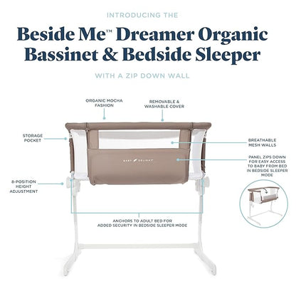 Baby Delight Beside Me Dreamer Bassinet (Organic Mocha) - Kidsy