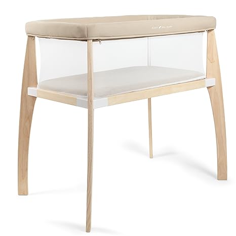 Baby Delight Heirloom Willow Wooden Bassinet Bedside Sleeper (Organic Oat) - Kidsy