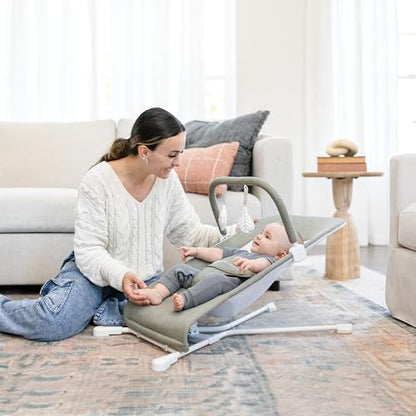 Baby Delight Highland Baby Bouncer (Sage Tweed) - Kidsy