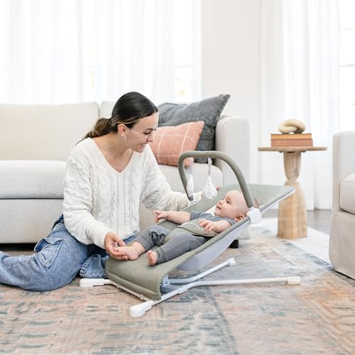Baby Delight Highland Baby Bouncer (Sage Tweed) - Kidsy