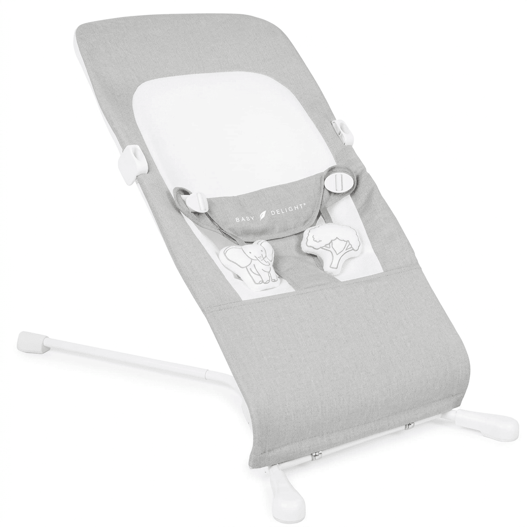 Baby Delight Highland Portable Baby Bouncer (Pebble Gray) - Kidsy