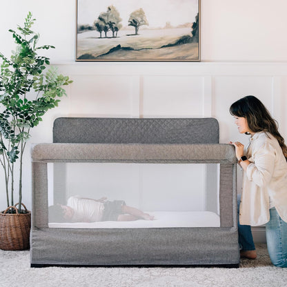 Baby Delight Lunaire Crib (Charcoal Tweed) - Kidsy