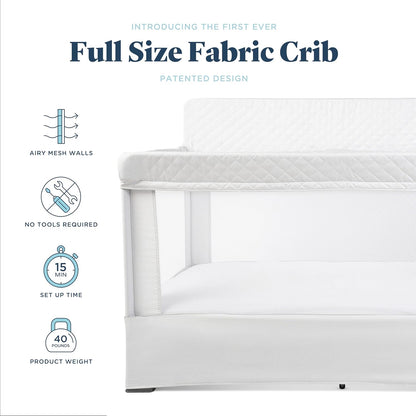 Baby Delight Lunaire Full Size Crib (Driftwood Grey) - Kidsy