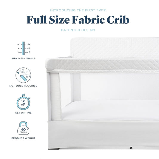 Baby Delight Lunaire Full Size Crib (Driftwood Grey) - Kidsy