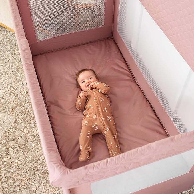 Baby Delight Lunaire Full Size Crib (Organic Rose) - Kidsy