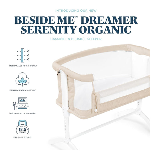 Baby Delight Serenity Organic Bassinet (Organic Oat) - Kidsy