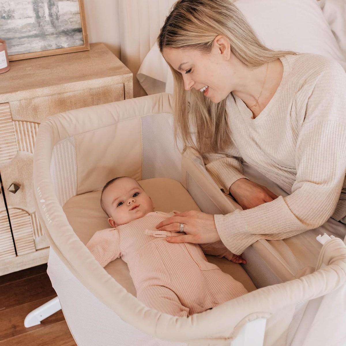 Baby Delight Serenity Organic Bassinet (Organic Oat) - Kidsy