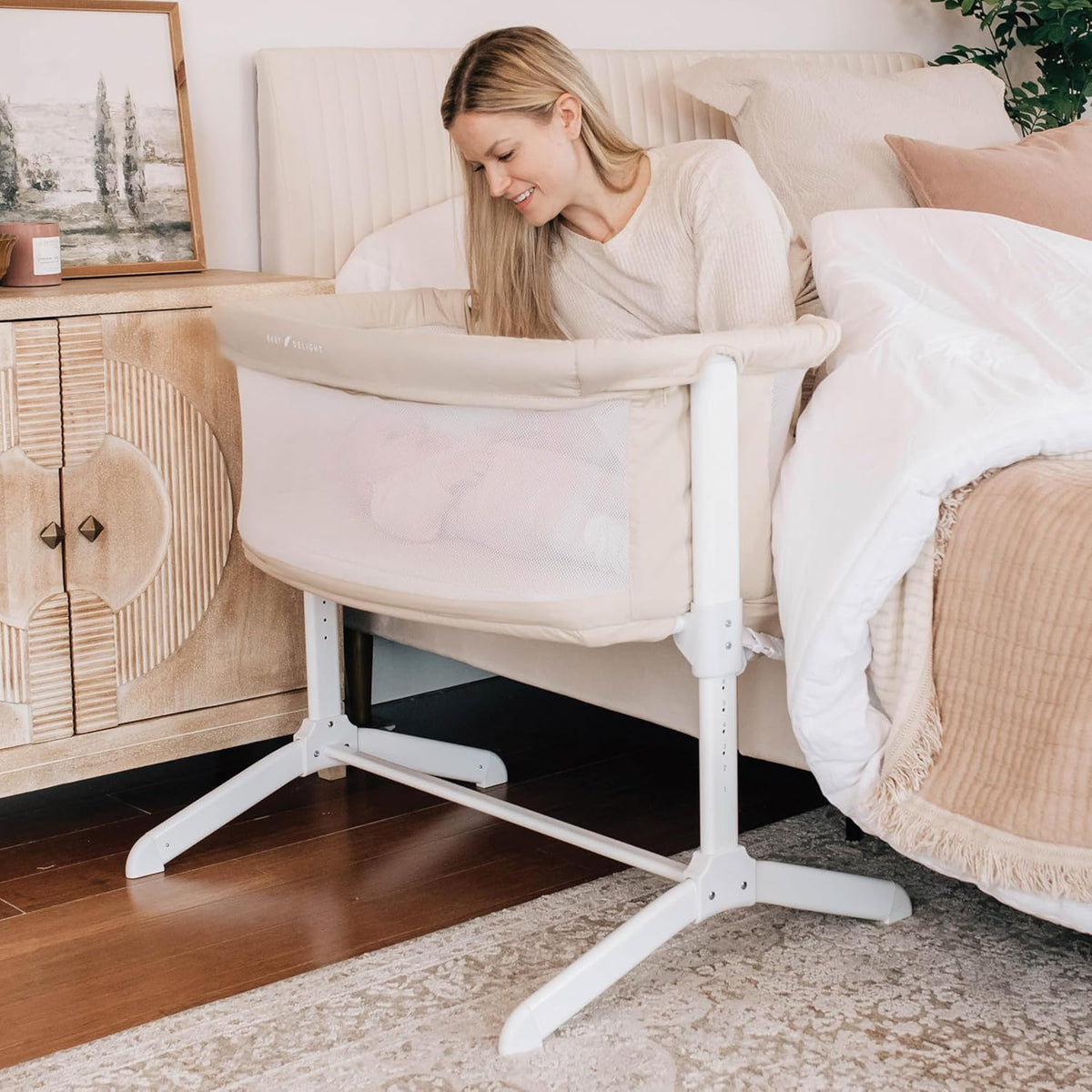 Baby Delight Serenity Organic Bassinet (Organic Oat) - Kidsy
