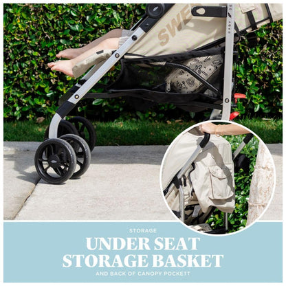 Baby Delight Swerve Stroller (Tan) - Kidsy