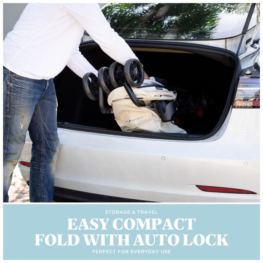 Baby Delight Swerve Stroller (Tan) - Kidsy