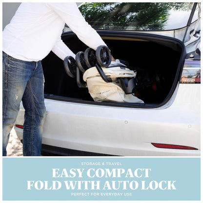 Baby Delight Swerve Stroller (Tan) - Kidsy