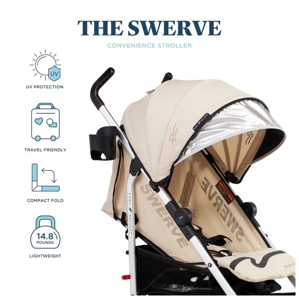 Baby Delight Swerve Stroller (Tan) - Kidsy