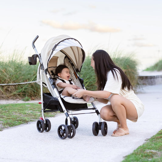 Baby Delight Swerve Stroller (Tan) - Kidsy