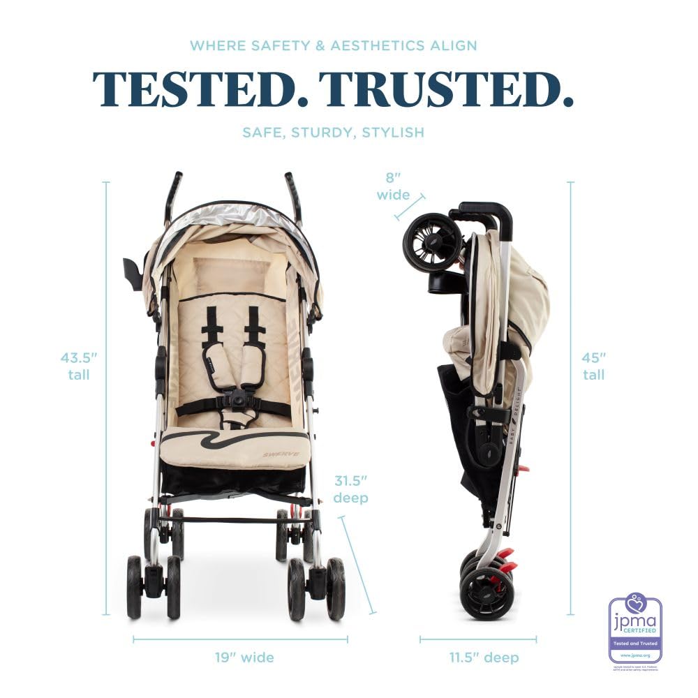 Baby Delight Swerve Stroller (Tan) - Kidsy