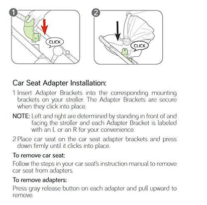 Baby Jogger Car Seat Adapter for City Select Stroller + City Select LUX Stroller (Black) - Kidsy