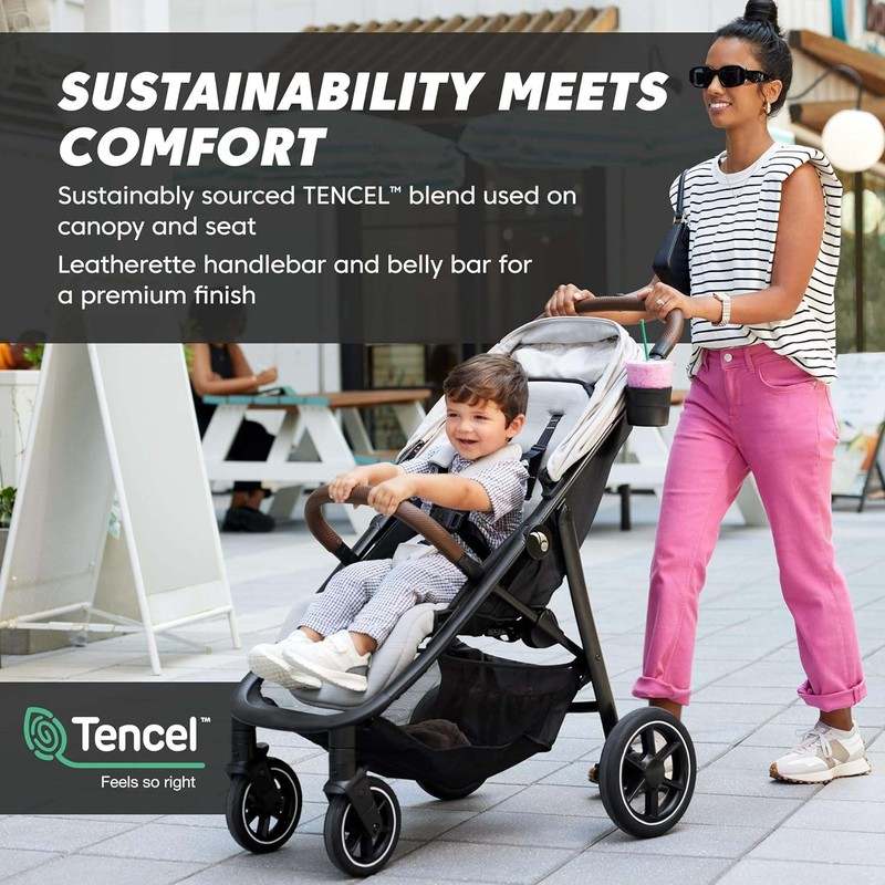 Baby Jogger City Mini Air Lightweight Stroller (Frosted Ivory) - Kidsy